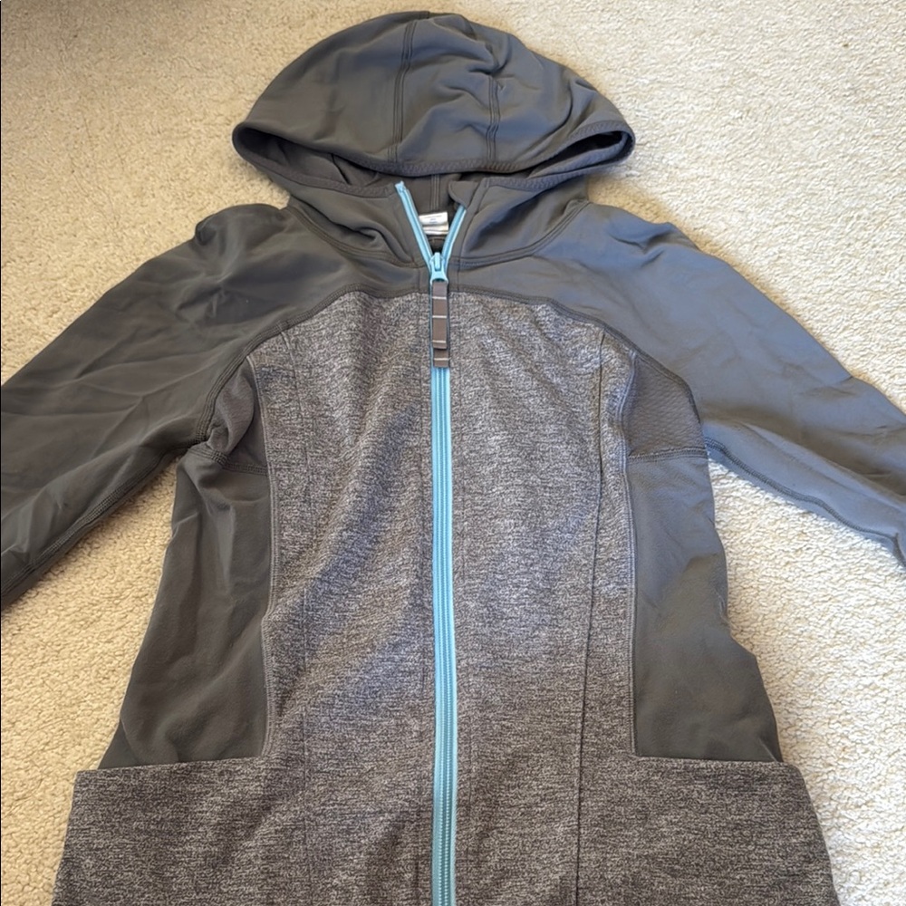 Grey lululemon/ivivva zip up